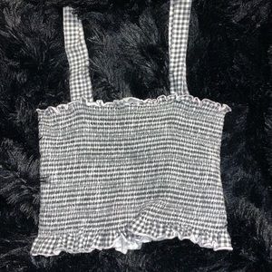 Gingham cropped tank